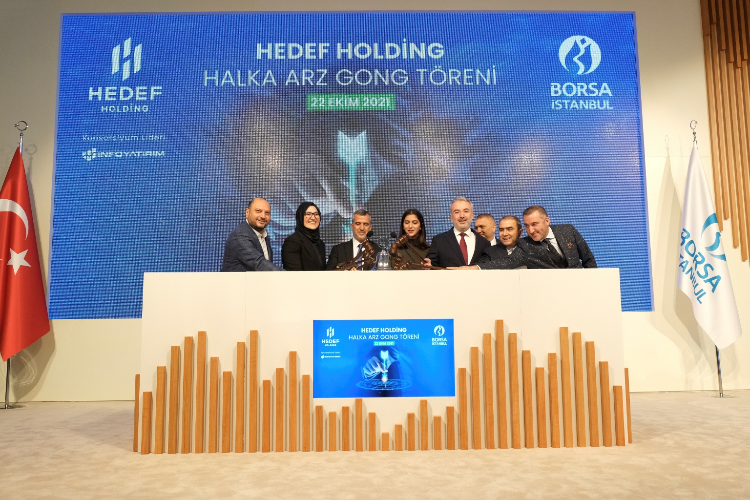 borsa istanbul s opening bell rang for hedef holding a s